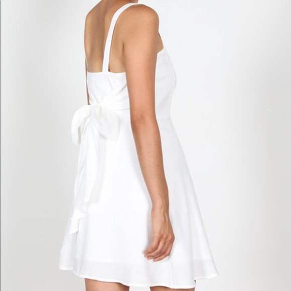 LOWEST Venice Tortoiseshell Button Dress White - Picture 5 of 7